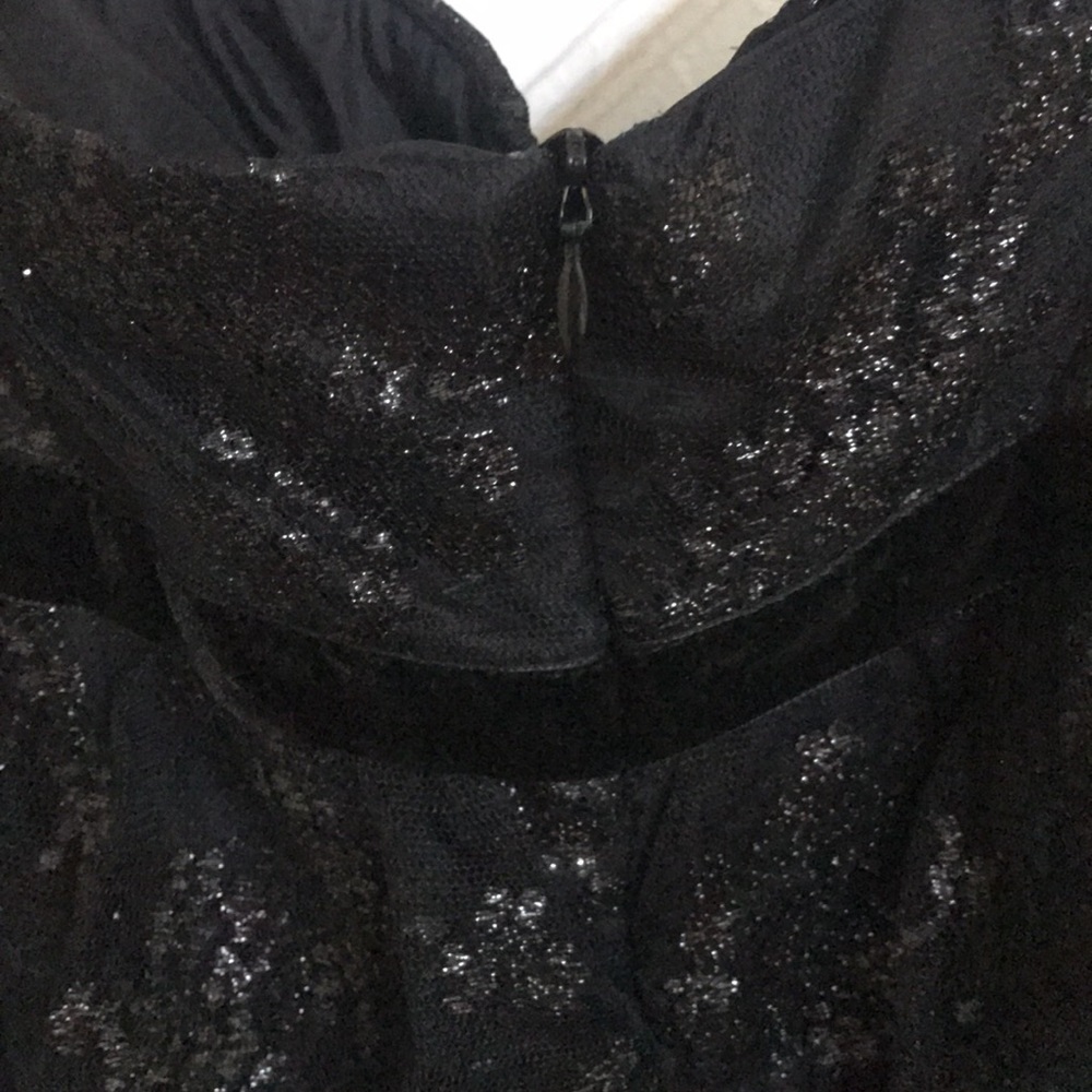 Anthropologie | Tiered Ruffle Lace Strapless Sheath Dress - Picture 7 of 11